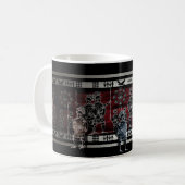 ギリシャモダンブラック姿 コーヒーマグカップ (正面左)