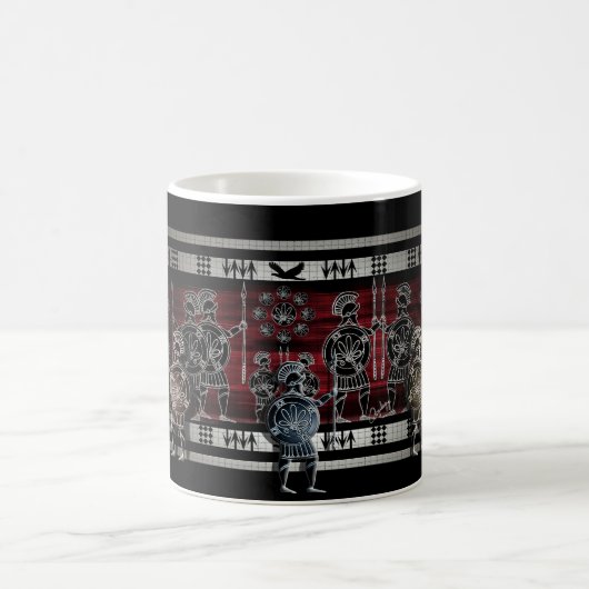 ギリシャモダンブラック姿 コーヒーマグカップ (中央)