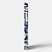 ギリシャモダン語の青と白のパターン Case-Mate iPhoneケース (裏面 / 左)