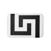 ギリシャモダン鍵シンプルブラック バスマット (正面)