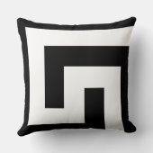 ギリシャモダン鍵ブラックエレガント クッション (裏面)