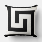 ギリシャモダン鍵ブラックエレガント クッション (正面)