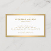 ギリシャモダン鍵ロゴ金ゴールド/ネイビーブルー縁ど 名刺 (裏面)