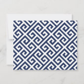 ギリシャモダン鍵留パーソナライズされた置 ノートカード (裏面)