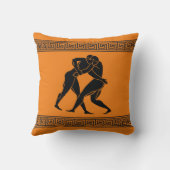 ギリシャレスリングアスリート装飾用クッション クッション (裏面)