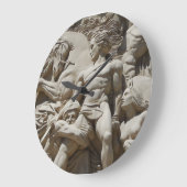 ギリシャレリーフ、 浮き彫り ラージ壁時計 (傾斜)