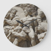 ギリシャレリーフ、 浮き彫り ラージ壁時計 (正面)