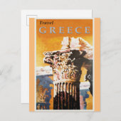 ギリシャヴィンテージギリシャ旅行ポスター ポストカード (正面/裏面)