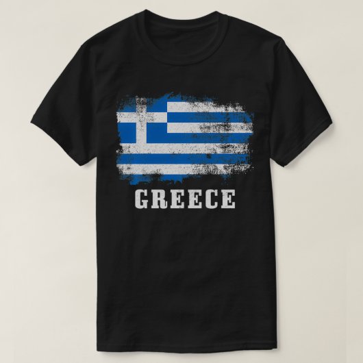 ギリシャヴィンテージ国旗ギリシャプライドプルオーバー Tシャツ (デザイン正面)