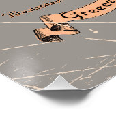 ギリシャヴィンテージ郡地図 ポスター (コーナー)