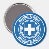 ギリシャ丸エンブレム マグネット (正面/裏面)