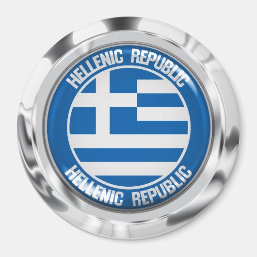 ギリシャ丸エンブレム マグネット (正面)