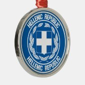 ギリシャ丸エンブレム メタルオーナメント (右)