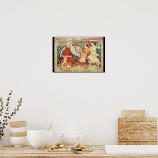 ギリシャ人との戦闘で二人のアマゾーン ポスター (キッチン)