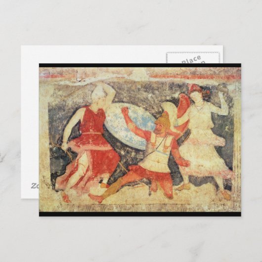 ギリシャ人との戦闘で二人のアマゾーン ポストカード (正面/裏面)