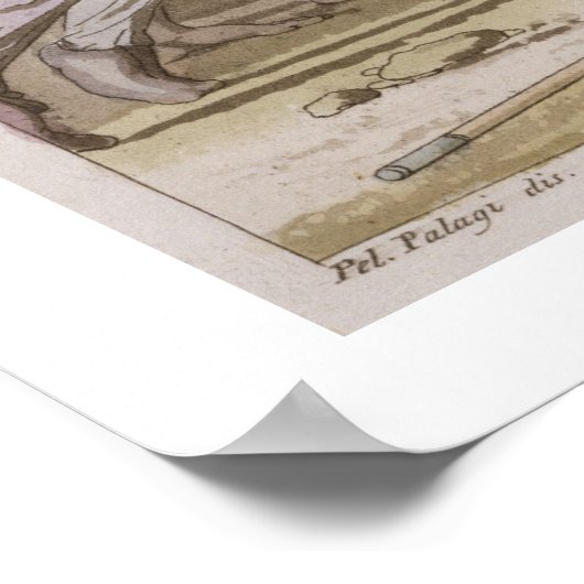 ギリシャ人とトロイア人がパトロクルの体をめぐって戦う ポスター (角)