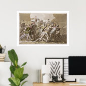 ギリシャ人とトロイア人がパトロクルの体をめぐって戦う ポスター (ホームオフィス)