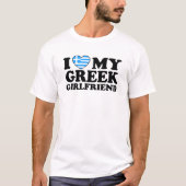 ギリシャ人のガールフレンドが大好き Tシャツ (正面)