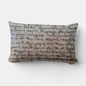 ギリシャ人のギリシャ古代手の執筆文字はインクに文字を入れます ランバークッション (裏面)