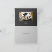 ギリシャ人の主モノグラム: 灰色 サンキューカード (内部)