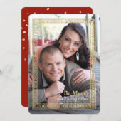 ギリシャ人の主金ゴールドフレームの休日の写真カード シーズンカード (正面/裏面)