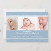 ギリシャ人の主青い写真の誕生の発表 案内状 (正面)