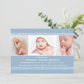 ギリシャ人の主青い写真の誕生の発表 案内状 (スタンド正面)