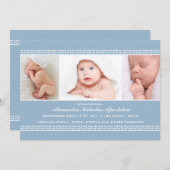 ギリシャ人の主青い写真の誕生の発表 案内状 (正面/裏面)