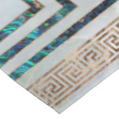 ギリシャ人の鍵のオーナメント-アワビおよび金ゴールド テーブルクロス (アングル)