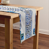 ギリシャ人の鍵のオーナメント ショートテーブルランナー (インサイチュ)