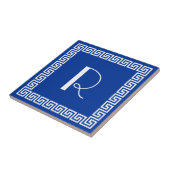 ギリシャ人の鍵のデザインのモノグラム タイル (側面)