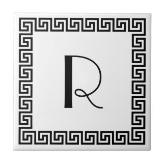 ギリシャ人の鍵のデザインのモノグラム タイル