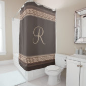 ギリシャ人の鍵のボーダー シャワーカーテン (インサイチュ)