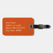 ギリシャ人の鍵、マンダリンオレンジ ラゲッジタグ (裏面横)