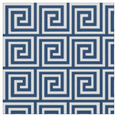 ギリシャ人の鍵、濃紺および白 ファブリック (クローズアップ)