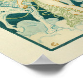 ギリシャ人女性リレホースブルースターズプリント ポスター (角)