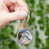 ギリシャ伝統的の家 キーホルダー (手)