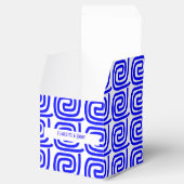 ギリシャ伝統的語の青い白い蛇行パーソナライズされた フェイバーボックス (オープン)