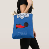 ギリシャ伝統的語のTsarouchi & doily トートバッグ (クローズアップ)