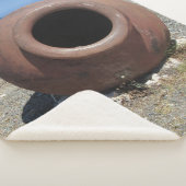 ギリシャ伝統的語テラコッタポットオンビーチ シェルパブランケット (3/4)