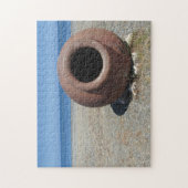 ギリシャ伝統的語テラコッタポットオンビーチ ジグソーパズル (縦)