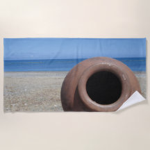 ギリシャ伝統的語テラコッタポットオンビーチ