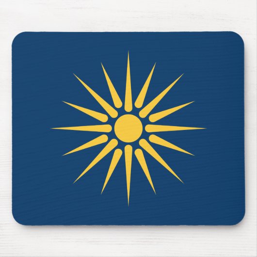 ギリシャ共和国マケドニア州の旗のマウスパッド マウスパッド (正面)
