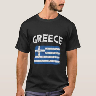 ギリシャ動揺して国旗 Tシャツ