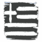 ギリシャ動揺して黒旗グランジギリシャ シール (正面)