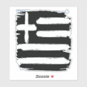 ギリシャ動揺して黒旗グランジギリシャ シール (シート)