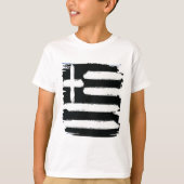 ギリシャ動揺して黒旗グランジギリシャ Tシャツ (正面)