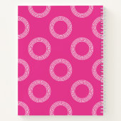 ギリシャ名門私立校風の鍵サークルソロリティイニシャルピンク ノートブック (裏面)