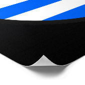 ギリシャ品質国旗の円 ポスター (角)