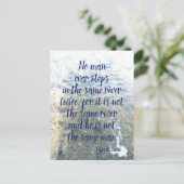 ギリシャ哲学ヘラクリトス川引用文 ポストカード (スタンド正面)